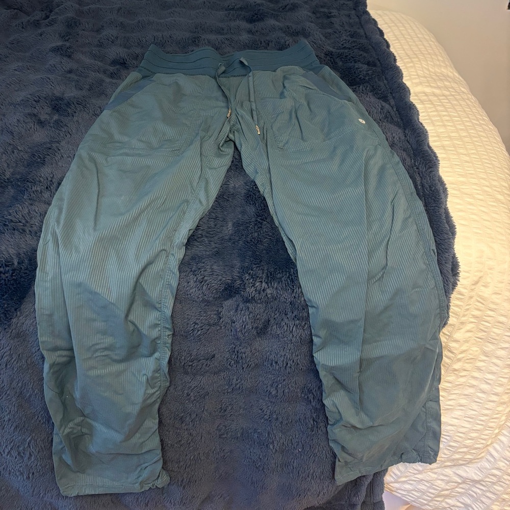 lululemon teal dance studio pants